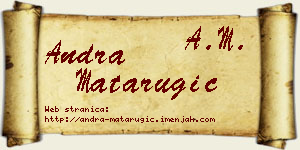 Andra Matarugić vizit kartica